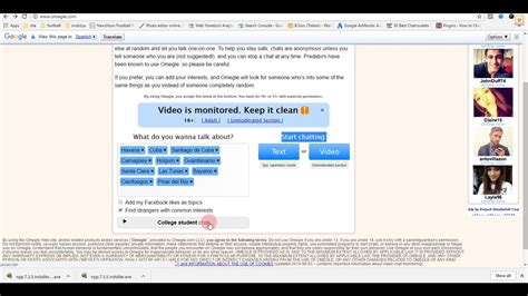 omegle key words